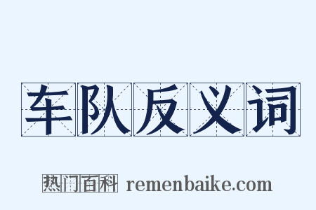 车队反义词是什么意思的图片